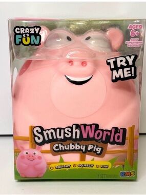 VIRAL SmushWorld Chubby Pig Squishy Toy - Pink